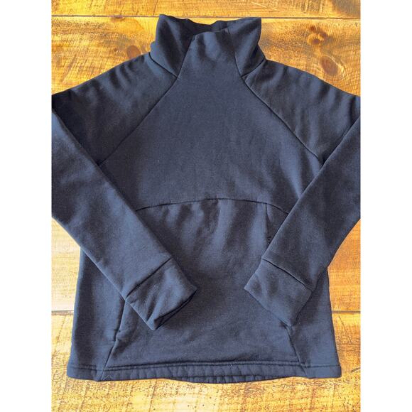 Athleta Womens Altitude Polartec Funnel Neck Black Pullover Sweatshirt XS - Picture 2 of 11